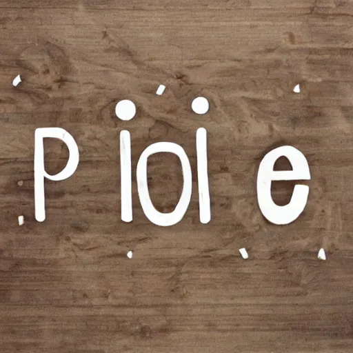 Image similar to words made of pie