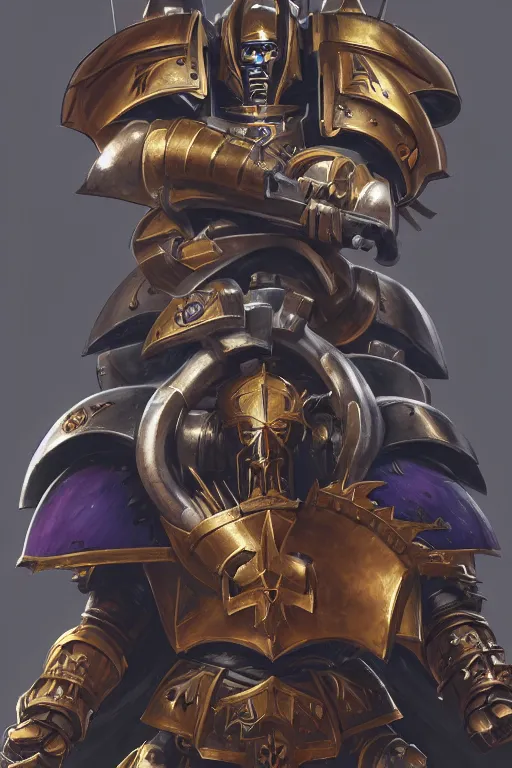 Image similar to armor portrait heros warhammer 4 0 k horus heresy fanart - the primarchs emperor by johannes helgeson animated with vfx concept artist & illustrator global illumination ray tracing hdr fanart arstation zbrush central hardmesh 8 k octane renderer comics stylized