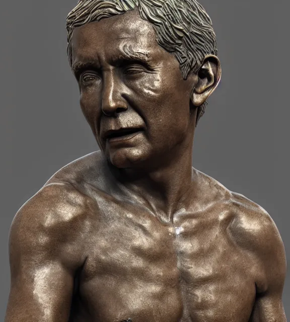 Prompt: a 4 k photorealistic photo of a bronze statue of an among us 3 d character