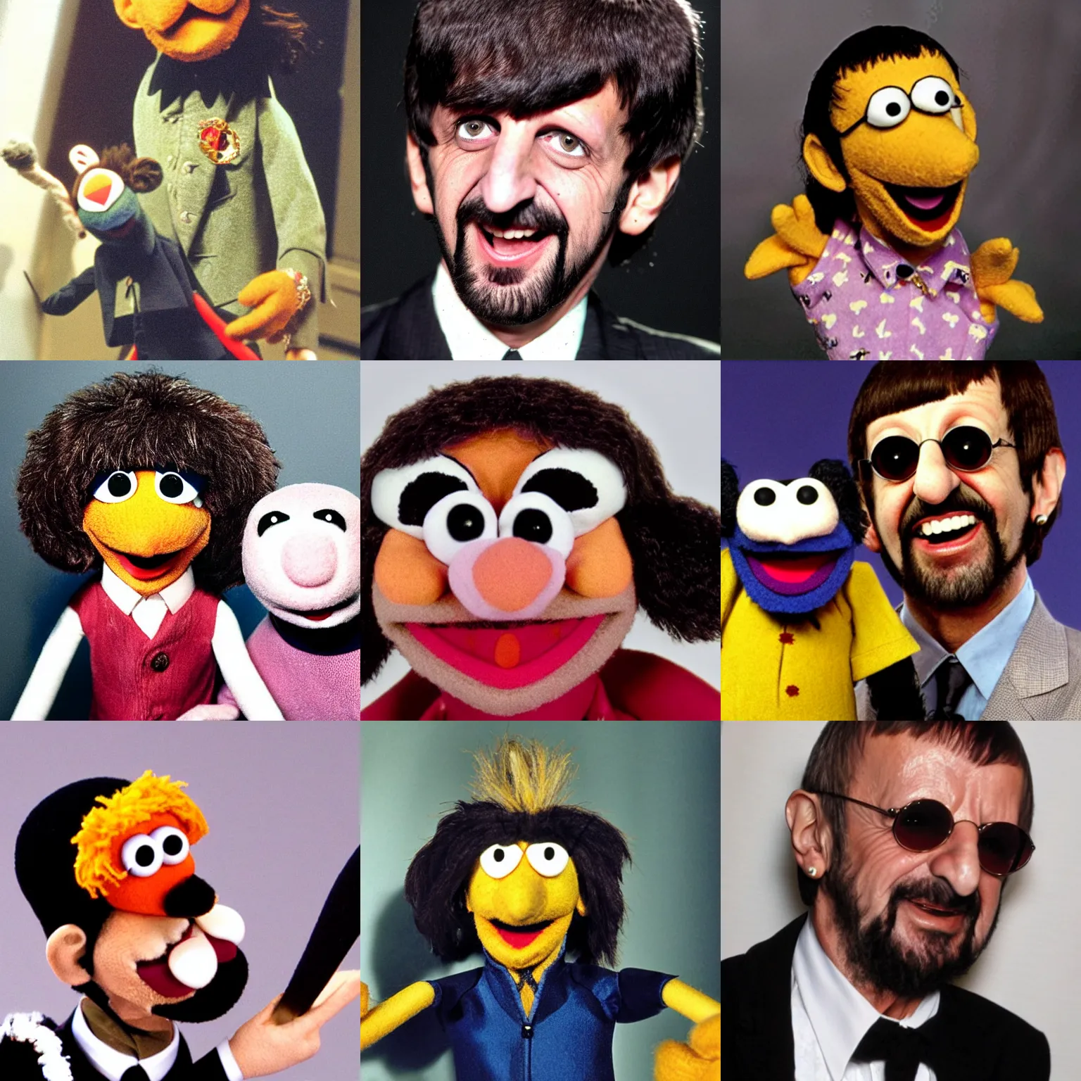 Prompt: Ringo Starr as a muppet