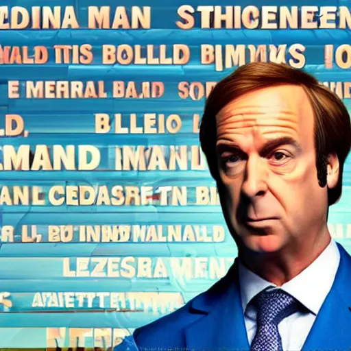 Image similar to Saul Goodman staring 3D meme on blue background