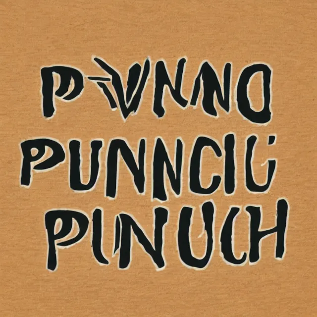 Prompt: logo of the word punch