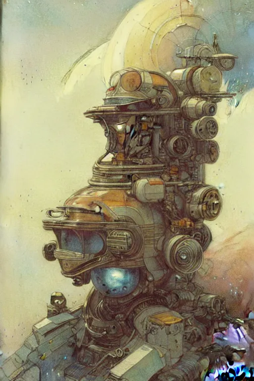 Image similar to design only! 2 0 5 0 s retro future art golden age of american illustrators designs borders lines decorations space machine. muted colors. by jean - baptiste monge!