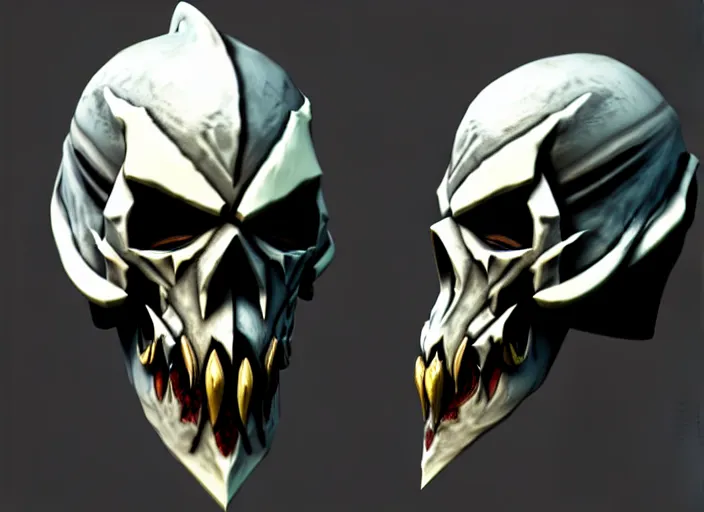 Image similar to hooded wraith skull, stylized stl, 3 d render, activision blizzard style, hearthstone style, darksiders style