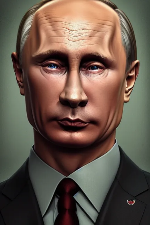 Prompt: vladimir putin as a character from the simpsons, realistic portrait, symmetrical, highly detailed, digital painting, artstation, concept art, smooth, sharp focus, illustration, cinematic lighting, art by artgerm and greg rutkowski and alphonse mucha