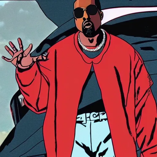 Image similar to a film still of Kanye West in Akira (1988)