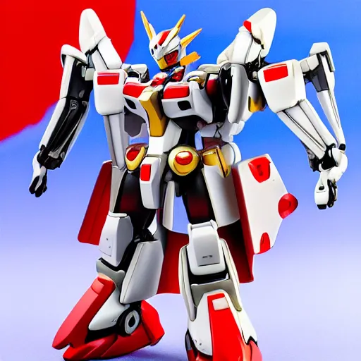 Image similar to a gashapon chibi super - deformed gundam mecha robot, design by hajime katoki, bandai, banpresto