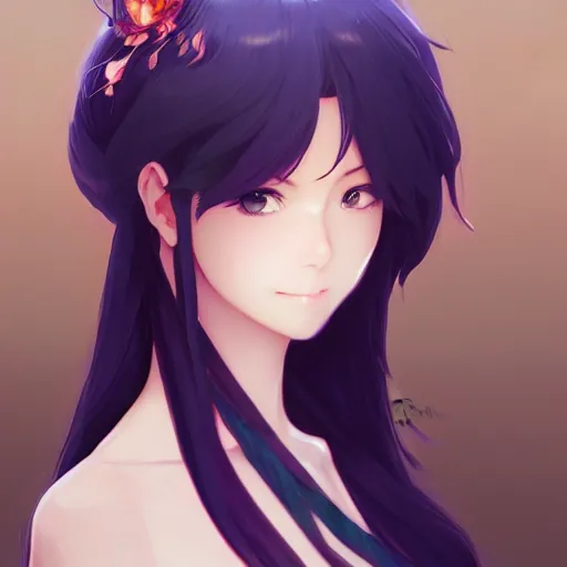 Prompt: anime woman headshot profile, digital art, pretty, attractive, High Details, Cinematic, WLOP, Rossdraws, James Jean, Andrei Riabovitchev, Marc Simonetti, Yoshitaka Amano, Thomas Kinkade, Makoto Shinkai, ArtStation, CGSociety