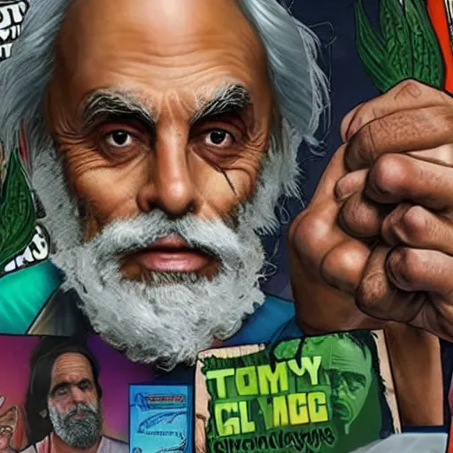 Image similar to tommy chong gta 5 cover art