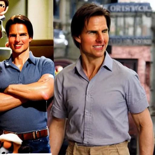 Image similar to aardman animation tom cruise in tom cruise and gromit