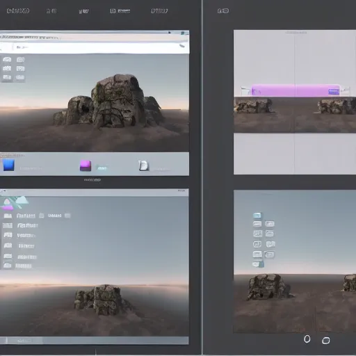 Image similar to unity - ui, sleek, modern, user interface, 3 d engine