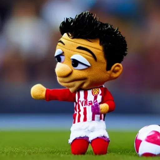 Image similar to xavi hernandez as a muppet