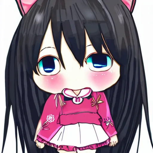 Image similar to portrait of kawaii chibi