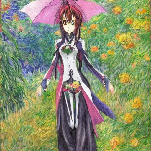 Prompt: Code Geass in the style of Monet