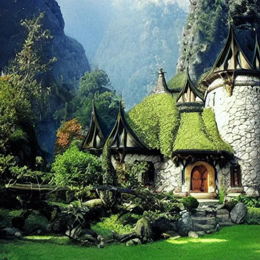 Image similar to elrond's house, rivendell