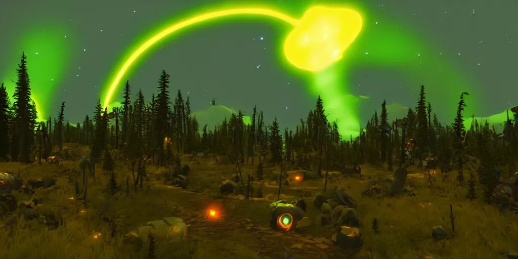 Image similar to earth being decimated by a solar storm, outer wilds screenshot, unreal engine, digital art, end of loop