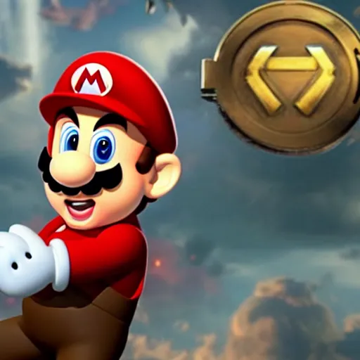 Prompt: mario guest star in avengers endgame