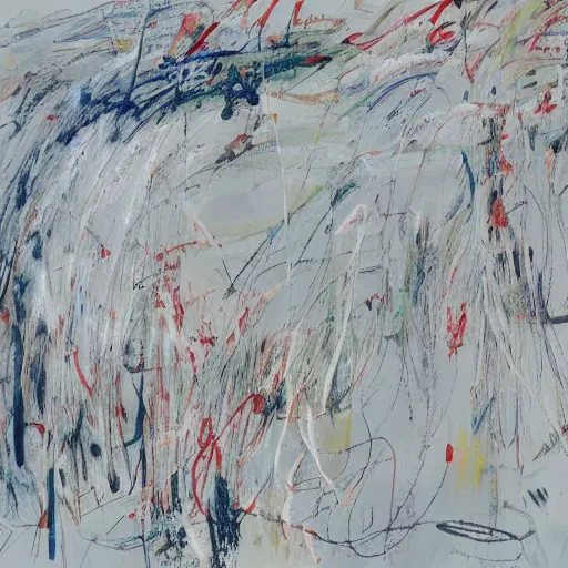 Image similar to large scale painting by cy twombly by julie mehretu, high resolution art scan, well lit