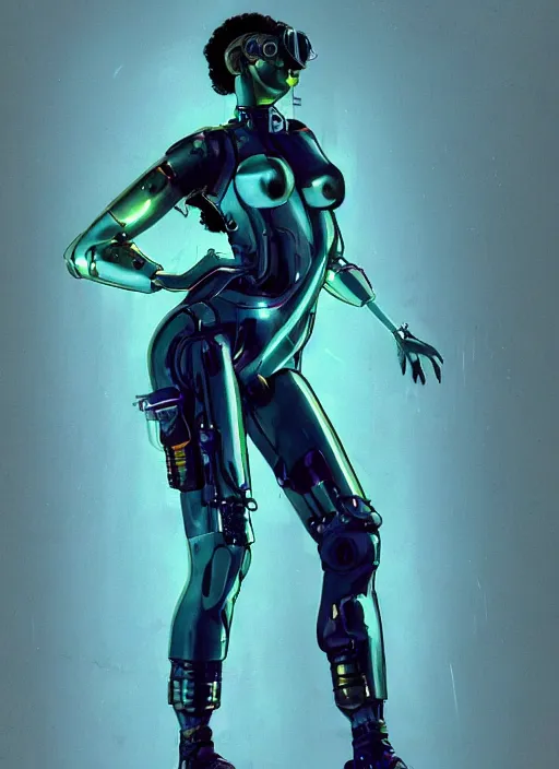 Image similar to cyberpunk goddess of ai in tactical harness and jumpsuit. portrait by stonehouse and mœbius and will eisner and gil elvgren and pixar. realistic proportions. dystopian. cyberpunk 2 0 7 7, apex, blade runner 2 0 4 9 concept art. cel shading. attractive face. thick lines.