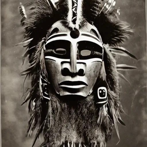 Image similar to vintage photo of Tsimshian shaman mask by edward s curtis