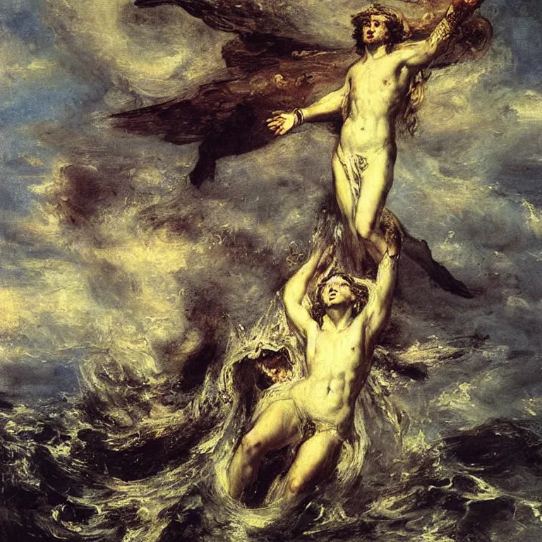 Image similar to deity of the southern seas by adolph menzel