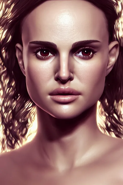 Image similar to portrait of Natalie Portman, detailed, trending on artstation, pixiv, cgsociety, hyperdetailed Unreal Engine 4k 8k ultra HD, WLOP