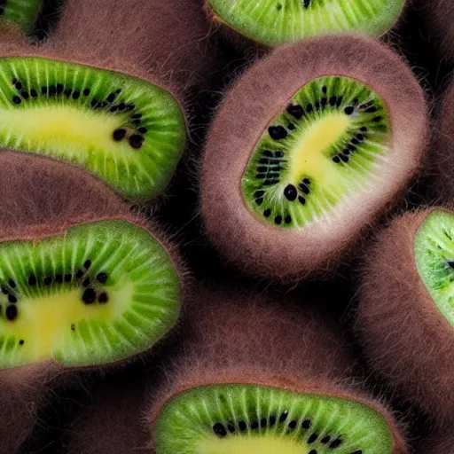 Prompt: Kiwi fruit, fuzzy kiwi, Bird, mixed with bird, mixed with kiwi, photography