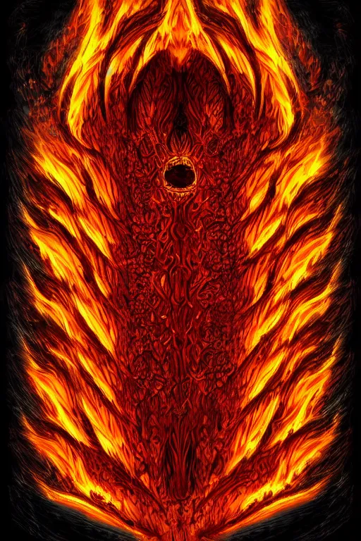 Image similar to fire monster, symmetrical, highly detailed, digital art, sharp focus, trending on art station, anime art style