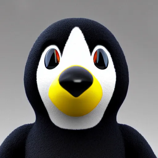 Prompt: 3D render of Tux, 8k, highly detailed, highly intricate, depth of field,
