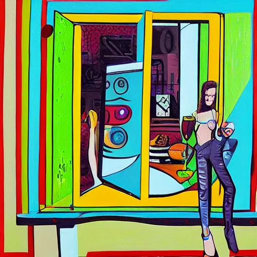 Prompt: a painting of a smartphone window by florin ciulache, neo - pop art