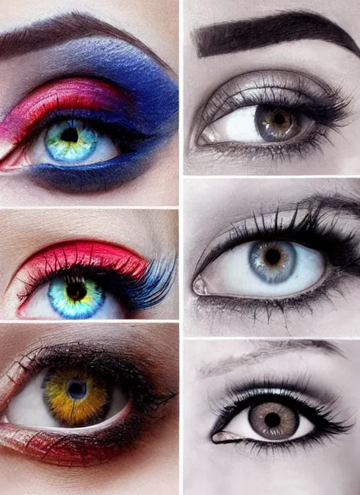 Prompt: portrait of a stunningly beautiful eye, all styles combined and multiplied