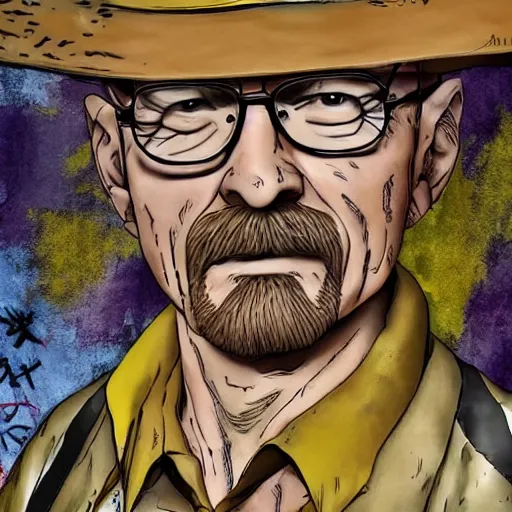 Image similar to walter white as luffy