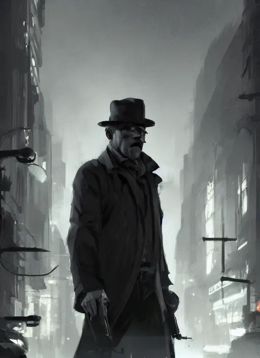 Image similar to portrait, noir detective, dramatic lighting, cinematic, establishing shot, extremly high detail, foto realistic, cinematic lighting, post processed, concept art, artstation, matte painting, style by eddie mendoza, raphael lacoste, alex ross