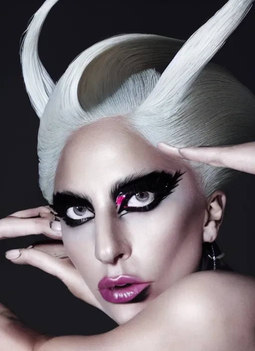 Image similar to lady gaga by nick knight, born this way, born this way album, red weapon 8 k s 3 5, cooke anamorphic / i lenses, highly detailed, cinematic lighting