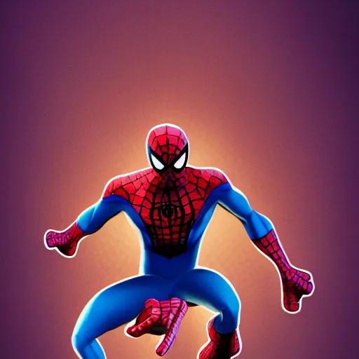 Prompt: spectacular spider man on vertical wall, chromatic aberration, medium level shot, illustration, concept art,