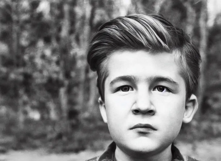 Image similar to professional fine detailed photo portrait of young david lynch from makhachkala, dagestan. kid david lynch in the postsoviet suburbia, iphone photo, instagram