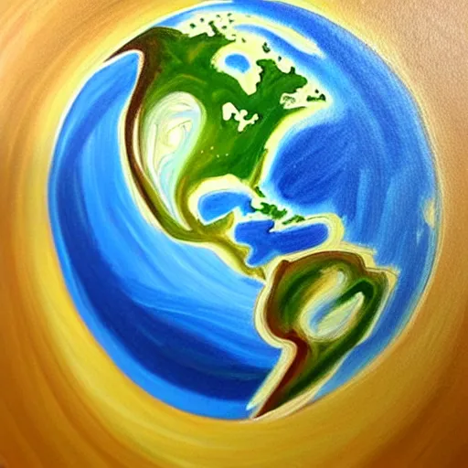 Prompt: detailed painting of the earths