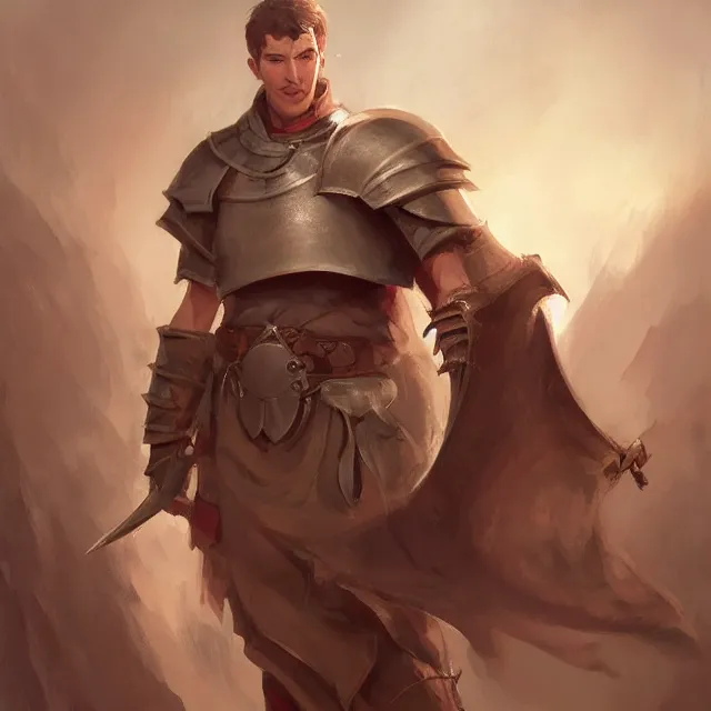 Image similar to christof romuald is a renowned brujah and a former crusader knight, lon - hair, crusader, beautiful young man, brown hair, brown eyes, without beard, without mustache, by stanley artgerm lau, wlop, rossdraws, frank frazetta, andrei riabovitchev, marc simonetti