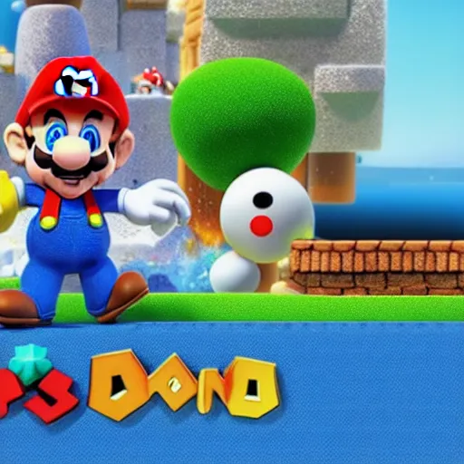 Image similar to smurfs in super mario 3 d world 4 k very high quality