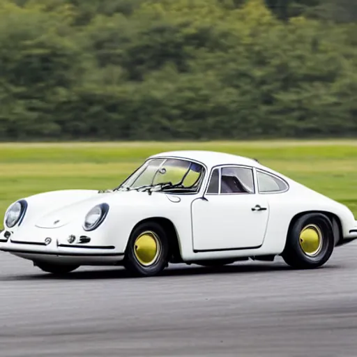 Prompt: a 1 9 6 0 porsche 7 1 8 rs 6 0 driving on a race track