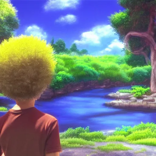 Image similar to bob ross as a pokemon 8 k hyperdetailed photorealism hdr