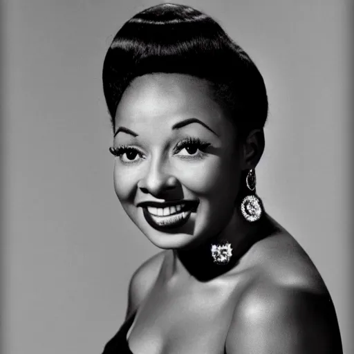 Image similar to photo of a beautiful 1 9 5 0 s black actress