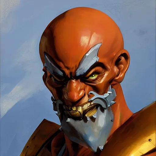 Image similar to greg manchess portrait painting of partially armored dhalsim from street fighter as overwatch character, medium shot, asymmetrical, profile picture, organic painting, sunny day, matte painting, bold shapes, hard edges, street art, trending on artstation, by huang guangjian and gil elvgren and gerald brom