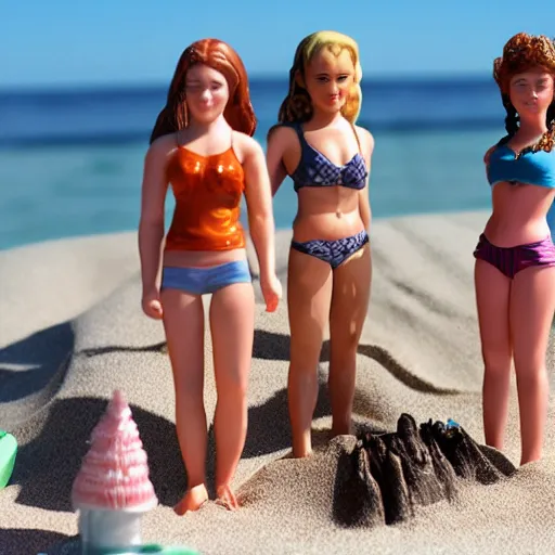 Image similar to girls on the beach diorama