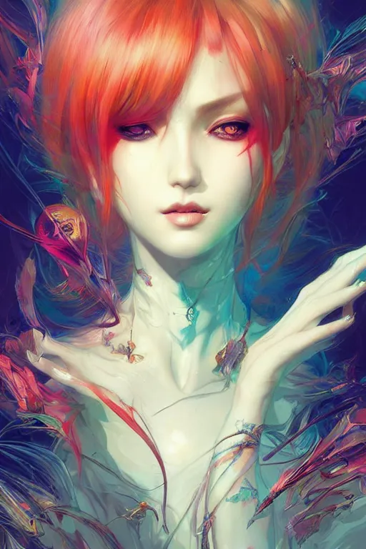 Prompt: a beautiful dream muse trapped in a nightmare, by android jones and guweiz and ross tran and ilya kuvshinov, trending on artstation