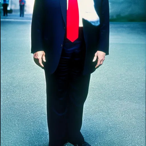 Image similar to uhd candid photo of hyperdetailed donald trump dressed as mario. correct face, cinematic lighting, photo by annie leibowitz, and steve mccurry.