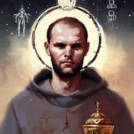 Prompt: orthodox icon of yuri gagarin, hd shot, digital portrait, inspiring, beautiful, fantasy art, artstation, comic style, by artgerm, guy denning, jakub rozalski, magali villeneuve and charlie bowater