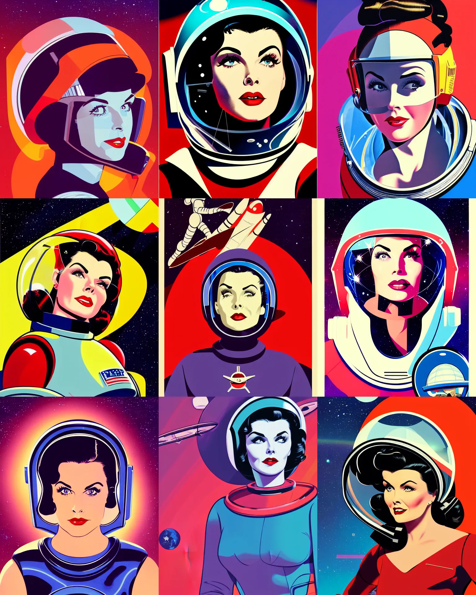 Sherilyn Fenn 2 6 Years Old Astronaut Retro Space Stable Diffusion