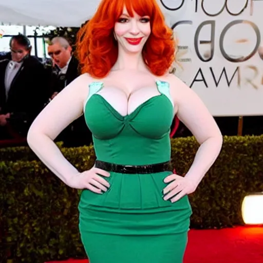 Image similar to christina hendricks with play boy bunny girl outfit,