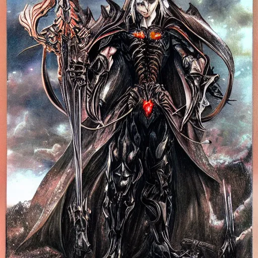 Image similar to Beautiful Sauron in the style of Ayami Kojima